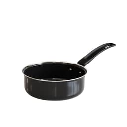 Image of The Earth Store EcoLuxe Small Saucepan for Tea Milk and Chai Pan Induction Base and Gas Stove T Pan (patila)|Tea/Milk Boiling Pot Vessel | Mini Sospan with Bakelite Handle 950 ML Capacity 16cm, Black