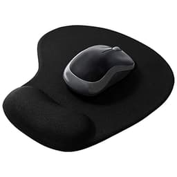 Image of Sounce Mouse Pad, Ergonomic Mouse Pad with Comfortable Gel Wrist Rest Support and Lycra Cloth, Non-Slip PU Base for Easy Typing Pain Relief, Durable and Washable, Classic (Black)