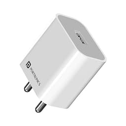 Image of Portronics Adapto 12 2.4A 12W Fast Wall Charger for iPhone 11/Xs/XS Max/XR/X/8/7/6/Plus, iPad Pro/Air 2/Mini 3/Mini 4, Samsung S4/S5, and More(White)