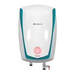 Image of Havells Instanio 10 Litre Storage Water Heater (Geyser) | Color Changing Temp Sensing LED Indicator | Anti Rust Tank | Warranty: 5 Year on Tank | High Rise Compatible (White Blue)