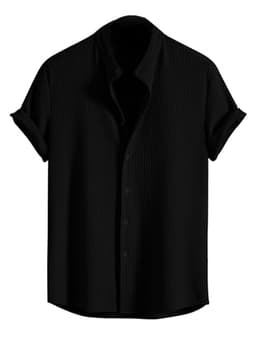 Image of GRECIILOOKS Men's Regular Fit Shirt (GL-MS-6249_Black
