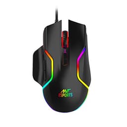 Image of Ant Esports GM320 RGB Optical Wired Gaming Mouse | 8 Programmable Buttons | 12800 DPI I Ergonomic Design with Braided Cable - Black