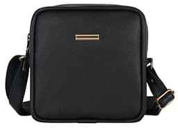 Image of Pramadda Pure Luxury Stylish Square Crossbody Leather Sling Bag For Men Women Travel | Mobile Chest Passport Holder | Black Document Side bag for man | Corporate Gift