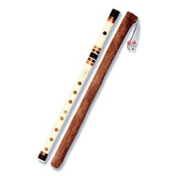 Image of Pillookam Flutes E (3 Kattai, White 3) Carnatic Traditional Concert Grade Ultra-Premium High-End Thick Heavy Synthetic High Density Flute (Carnatic Venu) With Soft Cover