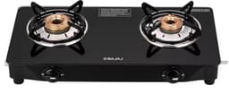 Image of Bajaj UCX 2B Powder Coated Glasstop Gas Stove, 3 Burners, Black