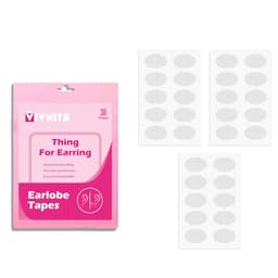 Image of VIVNITS Invisible Ear Lobe Support for Earrings Earlobe Tapes and Stickers Earring Supporter for Heavy Earrings Support Patches Girls & Women (Pack of 30)