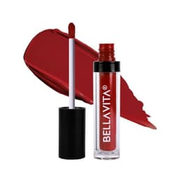 Image of BELLAVITA Kiss-Proof Liquid Lipstick | 3.8 ml | 18-hr Stay | Transferproof Lipstick | Long Lasting | Ultra Matte Finish | Intense Moisturisation | Waterproof Liquid Lipsticks for Women | Scarlet Red