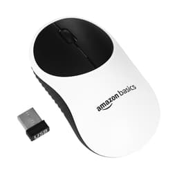 Image of amazon basics Wireless Mouse | 2.4 Ghz with USB Nano Receiver | 1000 DPI Optical Tracking | Compatible with PC & Laptop (White & Black)
