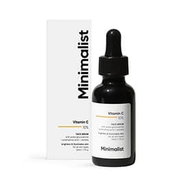 Image of Minimalist Dull Skin, Dark Spots & Uneven Tone Treatment 10% Vitamin C Face Serum | Formulated & Tested for Sensitive Skin with Ethyl Ascorbic Acid & Pha | All Skin Types|For Men & Women | 30Ml
