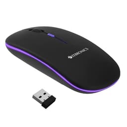 Image of ZEBRONICS Blanc Slim Wireless Mouse with Rechargeable Battery, BT + 2.4GHz, 4 Buttons, 800/1200/1600 DPI, Silent Operation, Multicolor LED Lights
