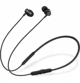 Image of GPQ STORE Wireless Neckband Earphones with HD Stereo, Li-ion Battery, in-line Controls, Black