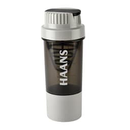 Image of HAANS Shakeit Protein Shaker Plastic Bottle, 500ml (Color-Grey) - Pack of 1