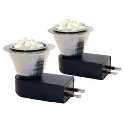 Image of PANCA Steel Kapoor Dani Set of 2 Night Camphor Diffuser, Bakhoor Burner Electric Incense Burner,Dhoop Dani (2)-Stainless Steel