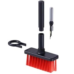 Image of GLUN® Multipurpose Cleaning Brush 5-in-1 Multi-Function Cleaning Tools Kit (Keyboard Brush, TWS Cleaner, Key Puller, Metal Pen Tip, High Density Brush) Random