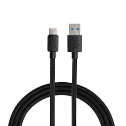 Image of FLiX (Beetel) USB to Type C PVC Data Sync & 2A Smartphone Fast Charging Cable, Made in India, 480Mbps Data Sync, Tough Cable, 1 Meter Long USB Cable for USB Type C Devices Black XCD-C12