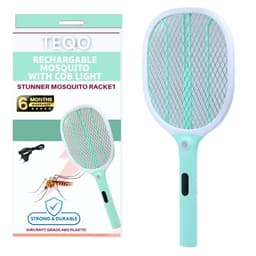 Image of TEQO Mosquito Bat with Light | Rechargeable Mosquito Swatter | Mosquito Killer Racket | Fast Charging & Long Backup Battery Fly Swatters (Multicolor)