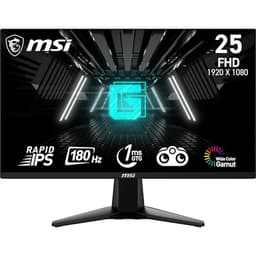 Image of MSI G255F 24.5 Inch FHD Gaming Monitor - 1920 x 1080 Rapid IPS Panel, 180 Hz / 1ms (GtG), 99% sRGB Colour Gamut, Adaptive-Sync - DP 1.2a, HDMI 2.0b CEC