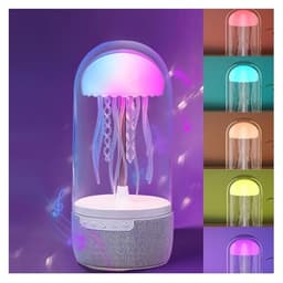 Image of One94Store Jellyfish Lamp Bluetooth Speaker – 7-Color Changing LED Night Light with Floating Jellyfish Effect, Smart Wireless Speaker, 1500mAh Rechargeable Battery