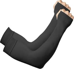 Image of Fuelbyte UV Protection Hand Gloves for Sun Protection - Arm Sleeves for Men & Women, Perfect for Bike Riding, Summer, and Outdoor Sports - Full Hand Gloves, Sun Gloves, Cooling Sleeves (Multi)