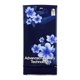Image of Godrej 180L 2Star Advanced Capillary Technology | Jumbo Vegetable Tray | Wired Shelves | 2.25L Bottle Space | Wide Shelf Space | Direct Cool Single Door Refrigerator (RD EDGE 205B WRF PP BL, Pep Blue)