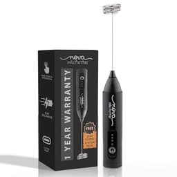 Image of Nova Rechargeable Milk Frother & Coffee Whisker with Dual Spring Tech | 1 Year Replacement Warranty | Free Coffee Frothing Recipe Book