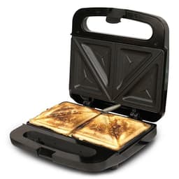 Image of SOLARA Toaster Sandwich Maker Electric, 700 Watts Non Stick Bread Toaster 4 slices with Fixed Plates, Auto Cut Off, Easy Clean, Power Indicators, Compact Storage, Buckle Clip Handle - Black