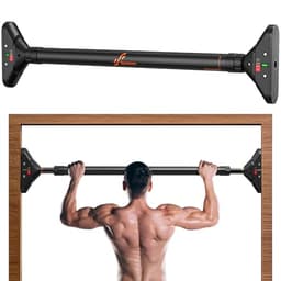 Image of Sportneer Pull Up Bar: Strength Training Chin up Bar without Screws - Adjustable 75-94cm Width Locking Mechanism Pull-up Bar for Doorway - Max Load 440lbs for Home Gym Upper Body Workout, Non-slip