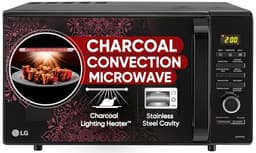 Image of LG 28 L Charcoal Convection Healthy Microwave Compact Oven(Mj2887Bium, Black, Healthy Heart Recipes, Diet Fry,Pasteurized Milk, 360°Motorised Rotisserie & 10 Yrs Warranty-Charcoal Heater, Ebony Regal)