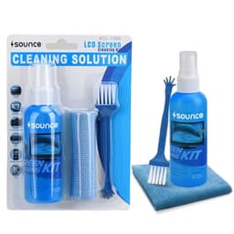 Image of Sounce 3 in 1 Cleaning Set for Screen PC, Laptops, Monitors, Mobiles, LCD, LED, TV/Professional Quality/Prevents Static Electricity, 100ml with Micro Fiber Cloth and Soft Brush