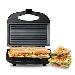 Image of MILTON Express 800 Watt Grill Sandwich Maker | Electric Toaster Griller Sandwich Maker | Non Stick Coating Grill Plates | Power Indicators | 1 Year Warranty | Black