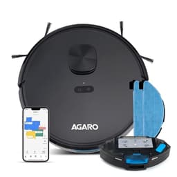 Image of AGARO Alpha Robot Vacuum Cleaner, Brush, Dry Vacuum & Wet Mop, Automatic Cleaning, Upto 3200Pa Strong Suction, Rechargeable, App Control, Lidar Navigation, Editable Map to Clean, Hard Floor & Carpet