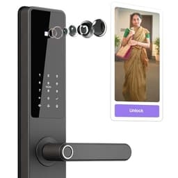 Image of Native by UC Urban Company Native Lock Pro with Camera Unlock & Doorbell Connect | 7-Way Unlock | Free Installation | 3 Year Warranty | Native Smart Door Lock