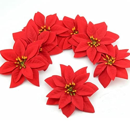 12pcs Velvet Christmas Poinsettias - Home & Kitchen - Review & Buying Guide