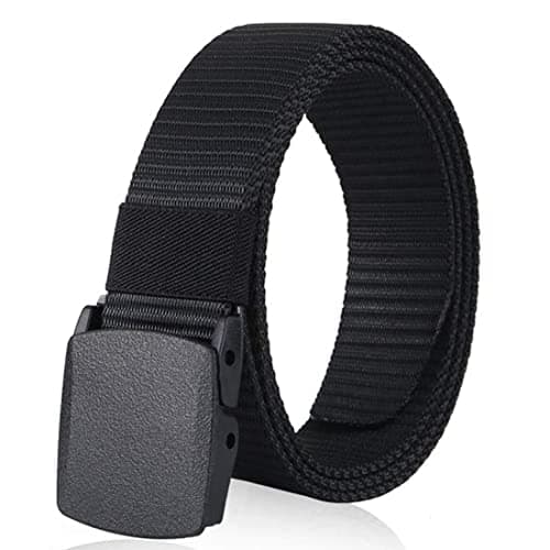 Men's Nylon Belt with Plastic Buckle (Black) - Clothing & Accessories - Review & Buying Guide