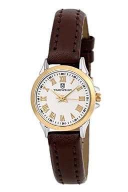 Image of TIMEWEAR Formal Watch Collection for Women Analog Beige Dial Watch-107Wdtl - Leather