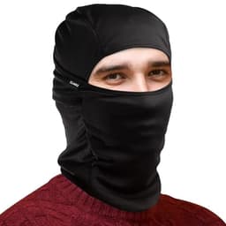Image of TEKCOOL Polyester Face Mask for Bikers in Riding Uv Protected Full Face Mask Balaclava for Men Black Mask for Bike Riding & Cycling,Full Face Helmet Mask for Men (Black (Pack of 1))