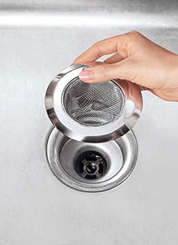 Image of Decorcrafts Stainless Steel Sink Strainer Kitchen Drain Basin Basket Filter Stopper Drainer/Jali (4-inch/10 cm) (Stainless Steel Jali Round)