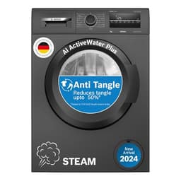 Image of Bosch 7 kg 5 Star Fully-Automatic Front Loading Washing Machine (WAJ24209IN, Black, AI active water plus, In-Built Heater, BLDC Inverter motor, Steam)