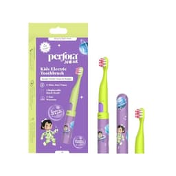 Image of Perfora Electric Toothbrush For Kids | AAA Battery Powered , 90 Day Battery Life | 2 Brushing mode | With 2 Brush Head & Travel Cover | 1 Year Warranty | Age 3-8 | Electric Brush For Kids Oral Care- Zi
