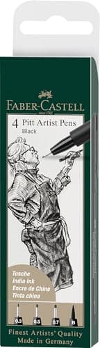 Image of Faber-Castell Pitt Artist Color Pen Set - Pack of 4, S, F, M, B