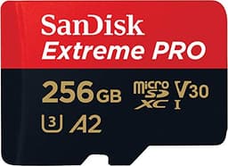 Image of SanDisk Extreme Pro 256GB microSDXC UHS-I, V30, 200MB/s Read, 140MB/s Write, Memory Card for 4K Video on Smartphones, Action Cams and Drones