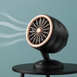 Image of PESOMA Table Fan High Speed for Home - Fan for Home, Table Fan Small, Desktop Fan, 3 Speeds UsbFan for Home Office Bedroom Kitchen(Turbo-Black)