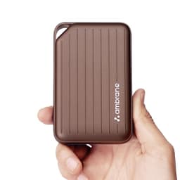 Image of Ambrane 10000mAh Powerbank, Slim & Compact (Pocket & Travel-Friendly) 22.5W Fast Charging, USB & Type C Output, Power Delivery, Compatible with iPhone, Android & Other Devices, (Line-10, Brown)