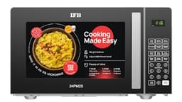 Image of IFB 24L Solo Microwave Oven (24PM2S, Multi Stage Cooking with 69 Indian & Continental Auto Cook Menus, Child-lock Protection, Deodorize function, Delay Start & Power Save, black)