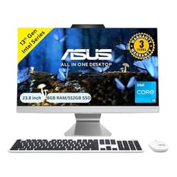 Image of ASUS A3402, 23.8" FHD, 13th Gen, Intel Core i3-1315U, All-in-One PC (8GB RAM/512GB SSD/Windows 11/Office 2021/White/5.4 Kg), with Wireless White Keyboard & Mouse, 3 Years Warranty, A3402WVA-WPC002WS