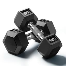 Image of Slovic Dumbbell Set 10 KG (5 KG x 2) | Hexa Dumbbells Set for Home Workout | 5 KG Dumbbells Pair for Exercise | Gym Equipment for Home Workout | Anti Skid Rubber Dumbbell