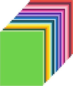 Image of Eclet 40 pcs Color A4 Medium Size Sheets (10 Sheets Each Color) Art and Craft Paper Double Sided Colored Set 207