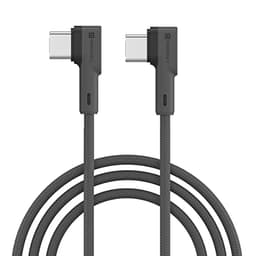Image of Portronics Konnect L 60W PD Type C to Type C Mobile Charging Cable, 1.2M, Fast Data Sync, Tangle Resistant, TPE+Nylon Braided(Grey)