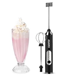 Image of AGARO Royal Milk Frother, 3-Speed Electric Frother for Coffee with Whisk and Frother, Frother Mixer, Stand-up Design, for Cream (Whisk Milk frother), Rechargeable, Stainless Steel