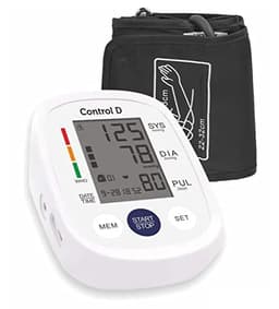 Image of Control D Homely CPort BP Monitor Automatic Accurate Digital Blood Pressure Checking Machine Upper Arm Portable Digital Blood Pressure Monitor BP Machine Power With Micro USB (White, Silver)